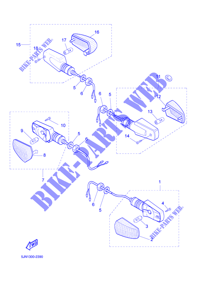 BLINKER für Yamaha BT1100 2002