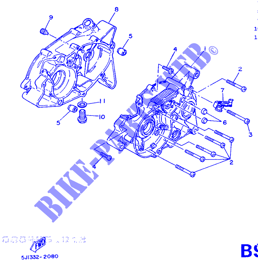 MOTORGEHÄUSE für Yamaha DT50R 1989