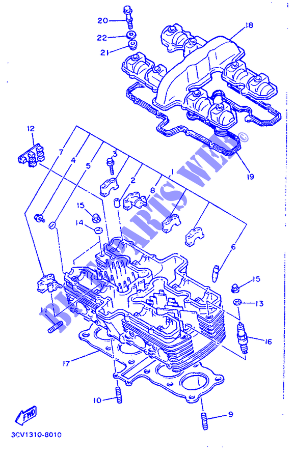 ZYLINDERKOPF für Yamaha FJ1200 1988
