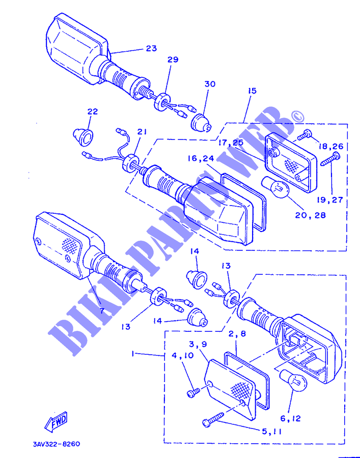 BLINKER für Yamaha FS1 1989