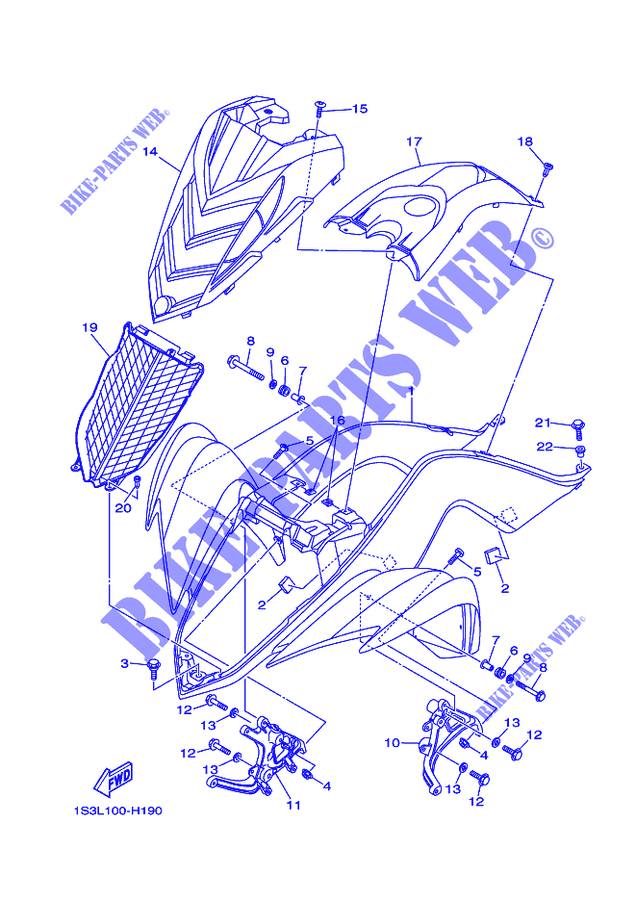 KOTFLÜGEL für Yamaha RAPTOR 700 SPECIAL EDITION 2010
