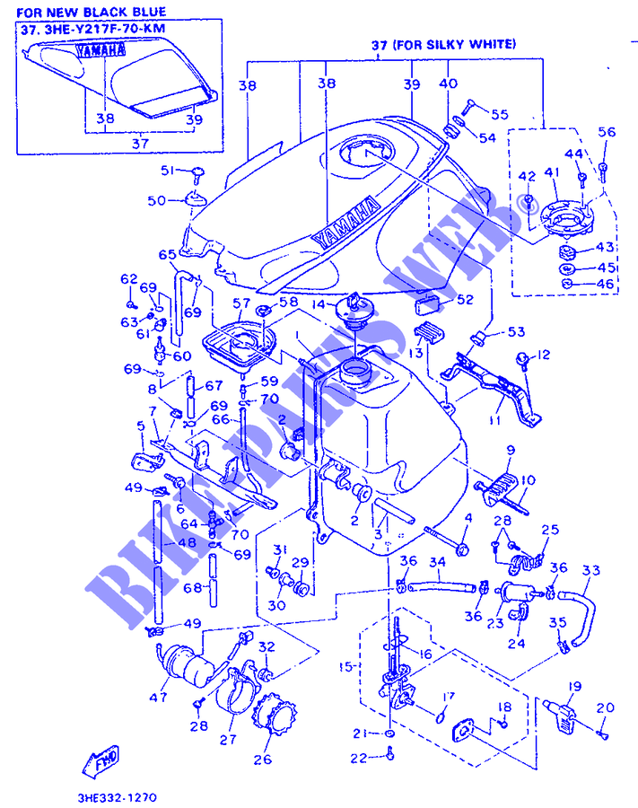 BENZINTANK für Yamaha FZR600N (20KW) 1991