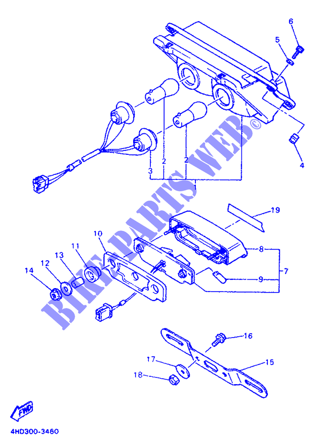 RÜCKLICHT für Yamaha FZR600R 1994