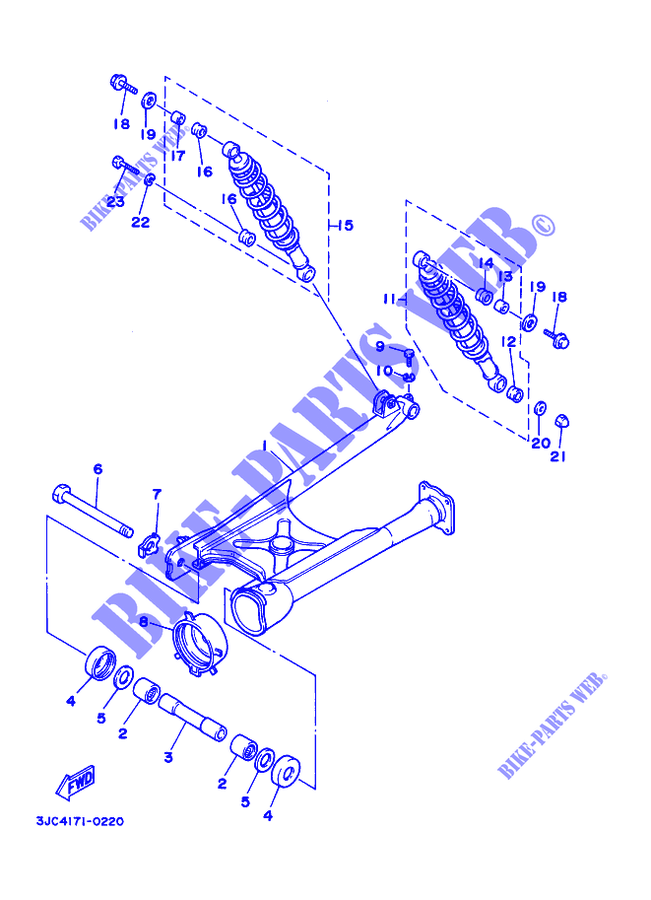SCHWINGE / STOßDÄMPFER für Yamaha XV535S 1994