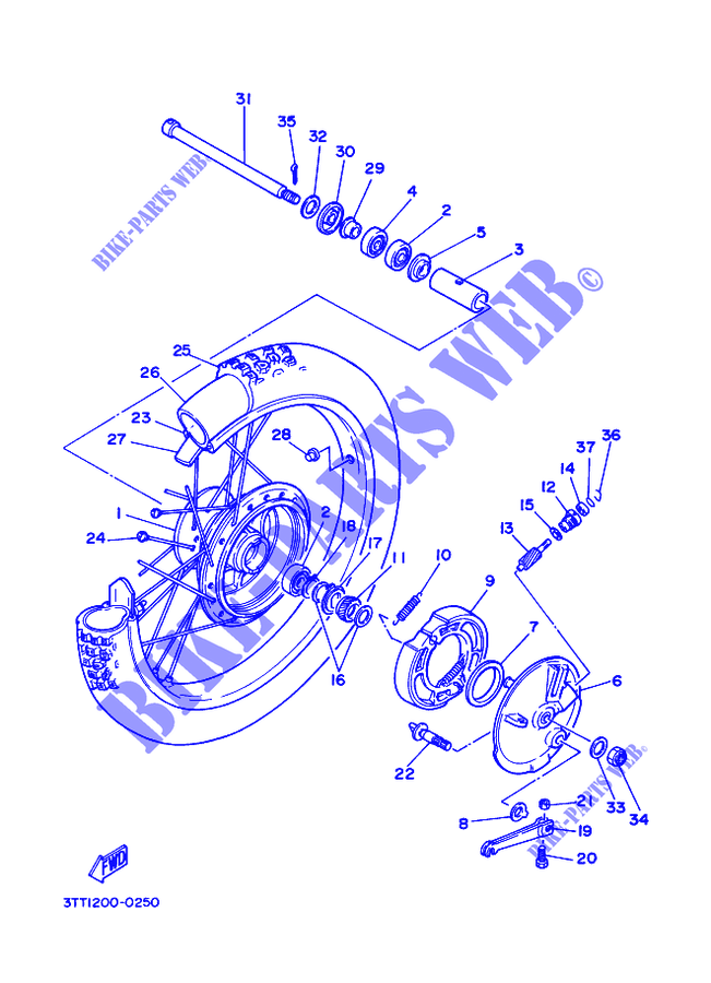VORDERRAD für Yamaha DT 175 1991