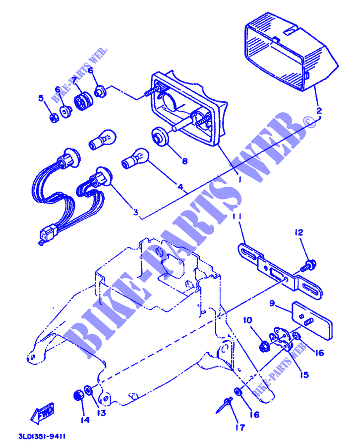 RÜCKLICHT für Yamaha XTZ750 1990