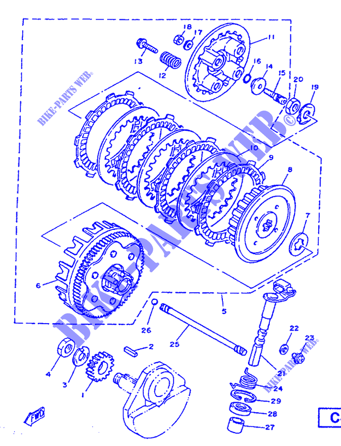 ANLASSERKUPPLUNG für Yamaha SR125 1987