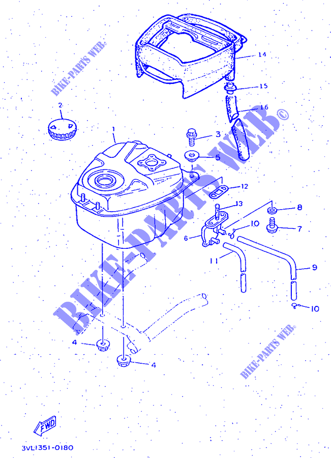 BENZINTANK für Yamaha BOOSTER 1997