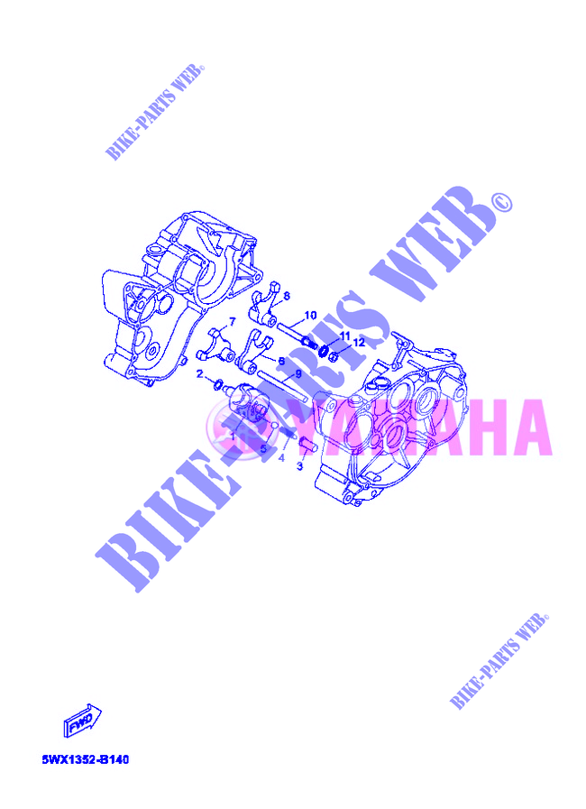 SCHALTWALZE / GABEL für Yamaha X-POWER 2006