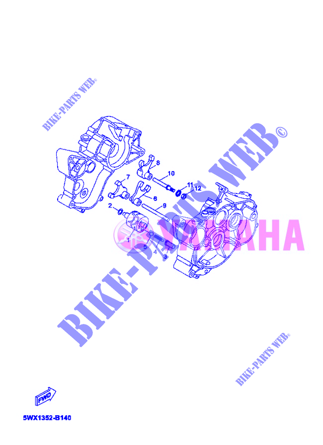 SCHALTWALZE / GABEL für Yamaha X-POWER 2005