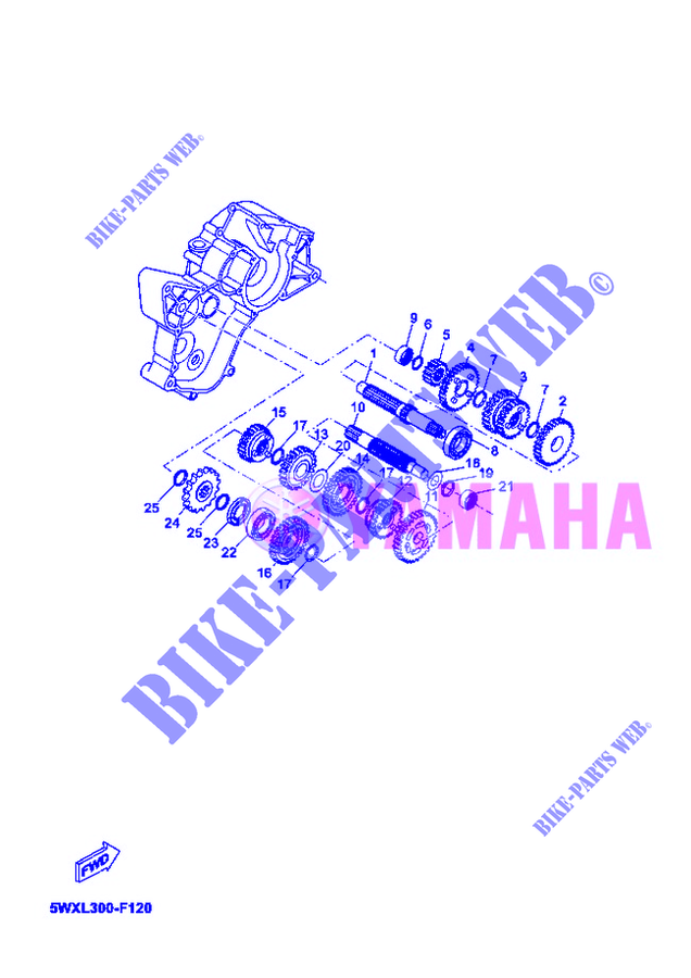 GETRIEBE für Yamaha X-POWER 2008