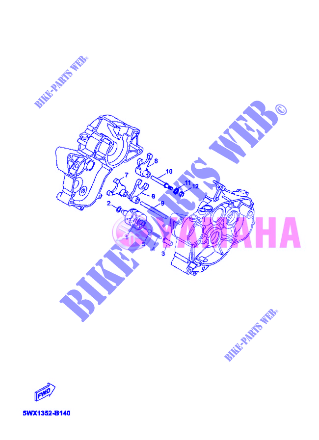 SCHALTWALZE / GABEL für Yamaha X-POWER 2008