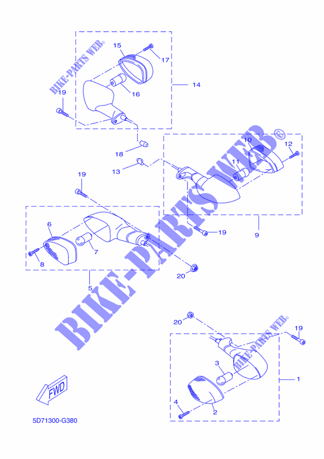 BLINKER für Yamaha YZF-R125 2009