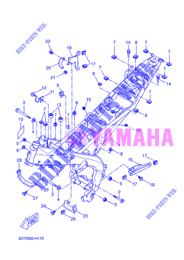 RAHMEN für Yamaha YZF-R125 2012