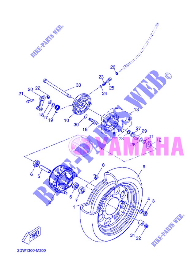 VORDERRAD für Yamaha BOOSTER ONE 2013