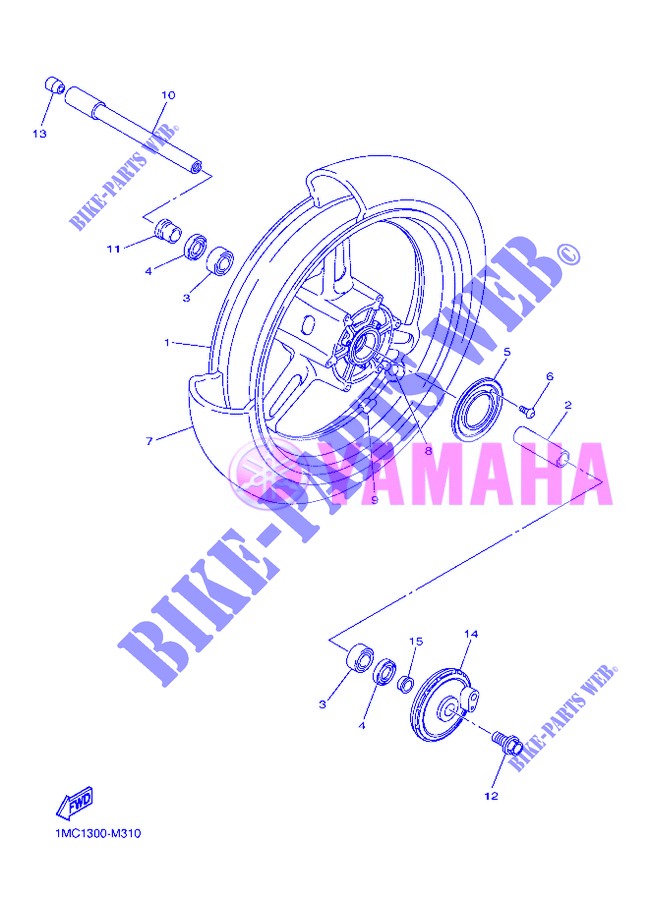VORDERRAD für Yamaha FJR1300AS 2013