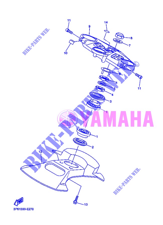 LENKUNG für Yamaha FJR1300AS 2013