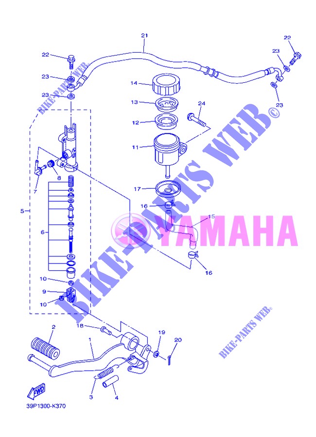BREMSPUMPE HINTEN für Yamaha FZ8S 2013