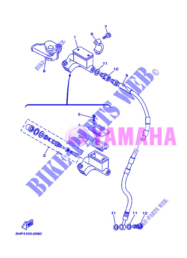BREMSPUMPE VORNE für Yamaha TT-R125LWE 2013