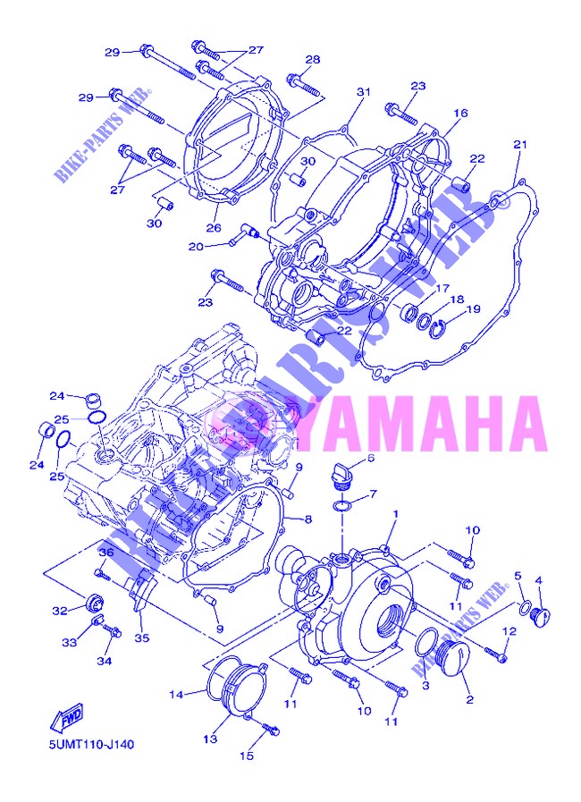 DECKEL   MOTOR 1 für Yamaha WR250F 2013