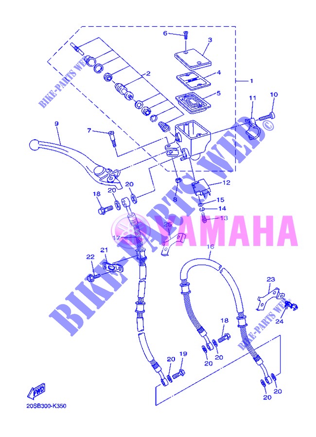 BREMSPUMPE VORNE für Yamaha DIVERSION 600 F 2013