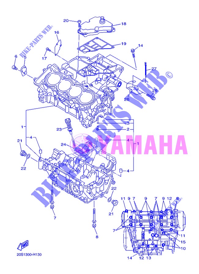 MOTORGEHÄUSE für Yamaha DIVERSION 600 F 2013