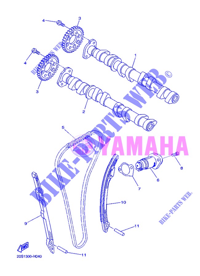NOCKENWELLE / KETTEN für Yamaha DIVERSION 600 F 2013
