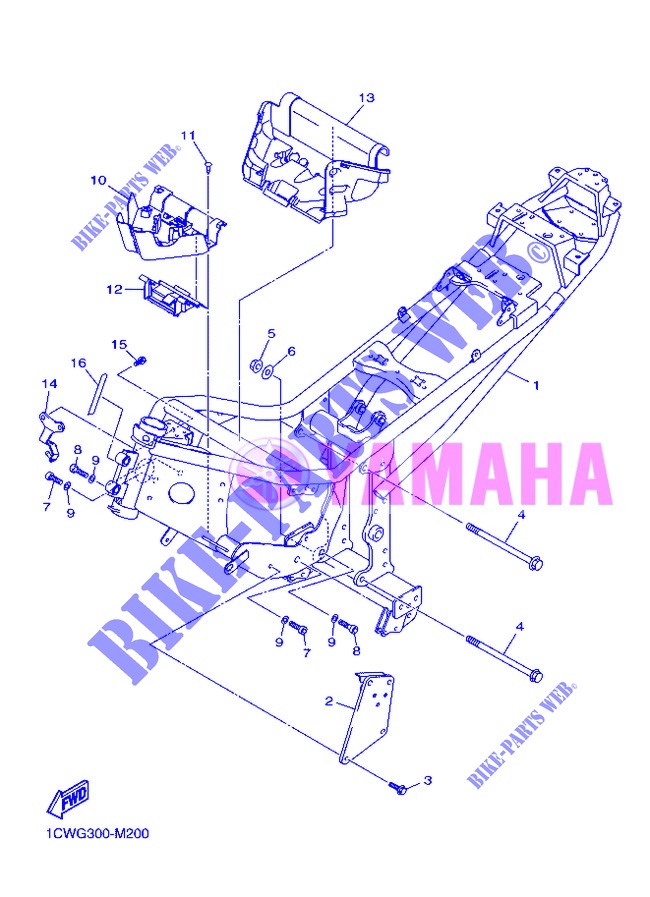 RAHMEN für Yamaha DIVERSION 600 F 2013