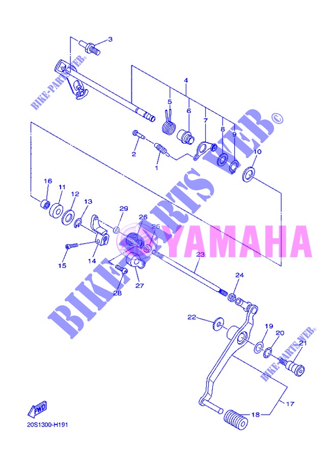 GETRIEBE HEBEL für Yamaha DIVERSION 600 F 2013