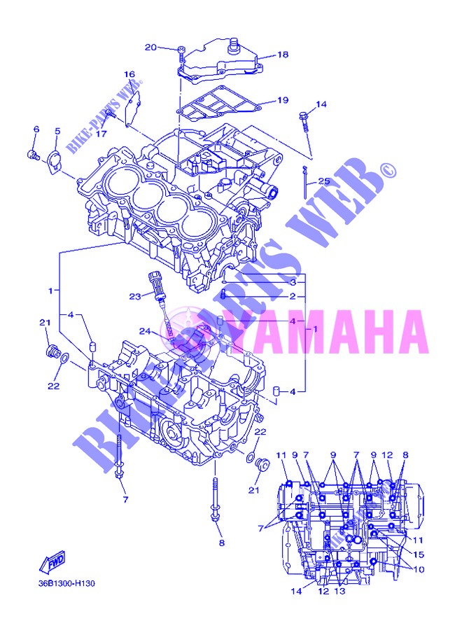 MOTORGEHÄUSE für Yamaha DIVERSION 600 F ABS 2013