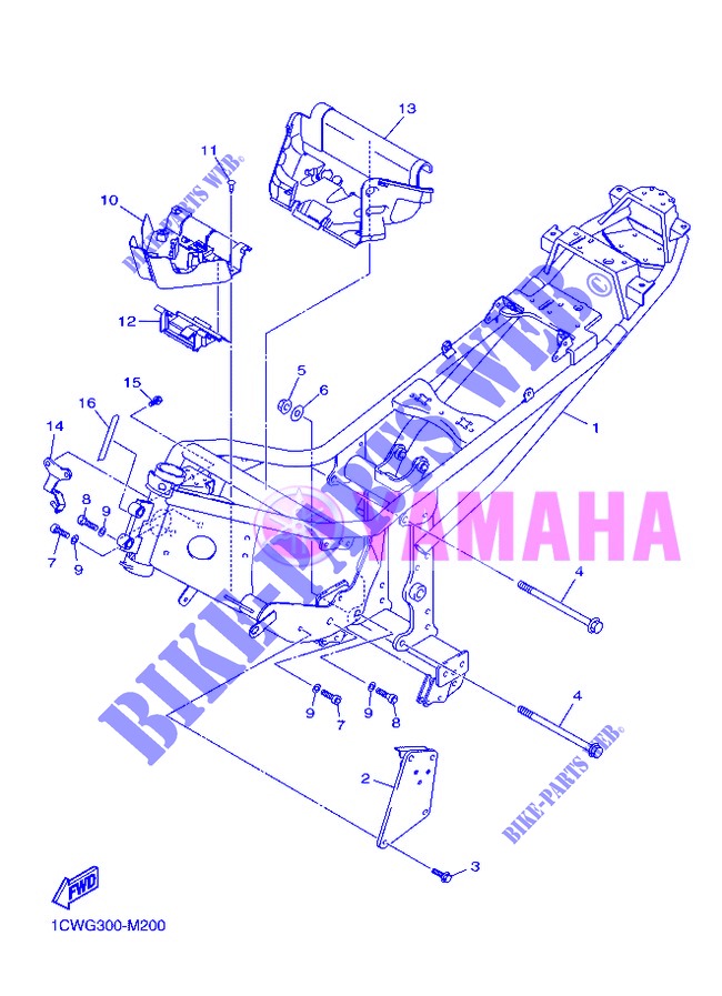 RAHMEN für Yamaha DIVERSION 600 F ABS 2013