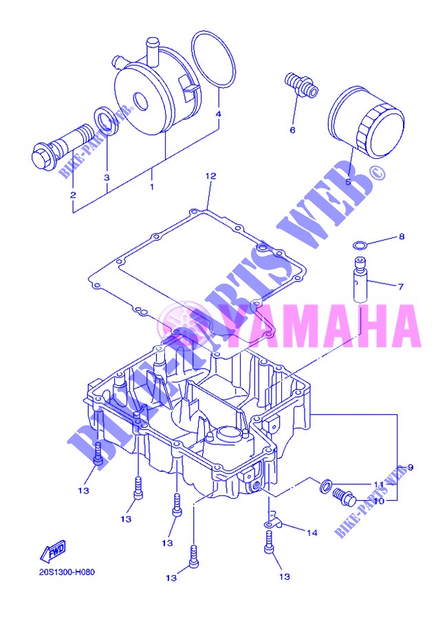 ÖLFILTER für Yamaha DIVERSION 600 F ABS 2013