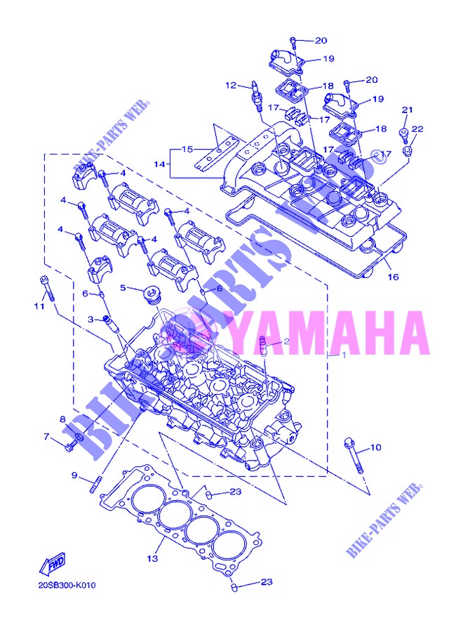 ZYLINDERKOPF für Yamaha XJ6N 2013