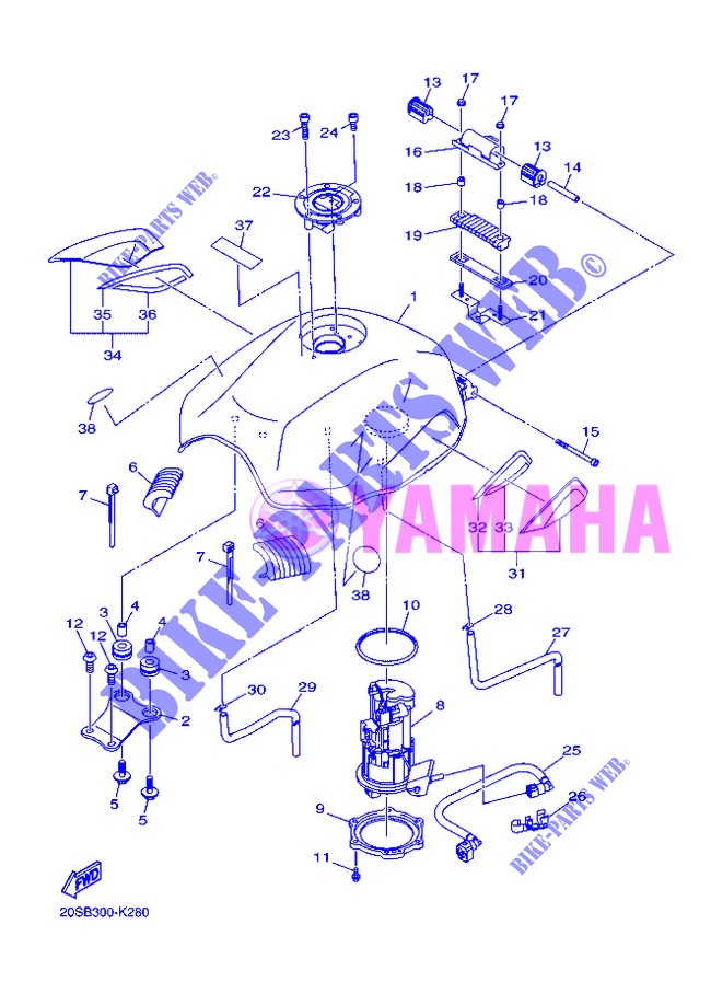 BENZINTANK für Yamaha XJ6NA 2013