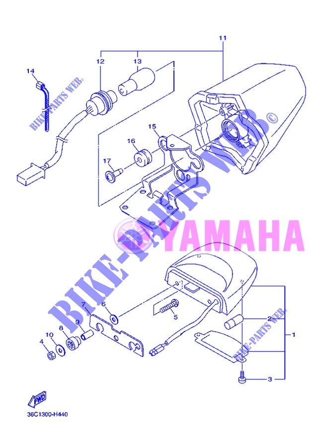 RÜCKLICHT für Yamaha XJ6NA 2013
