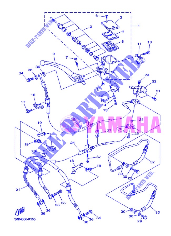 BREMSPUMPE VORNE für Yamaha XJ6NA 2013