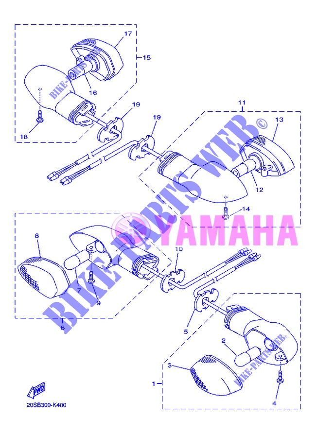 BLINKER für Yamaha DIVERSION 600 ABS 2013