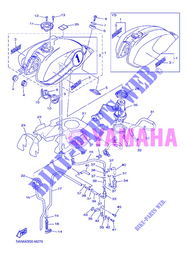 BENZINTANK für Yamaha XJR1300 2013