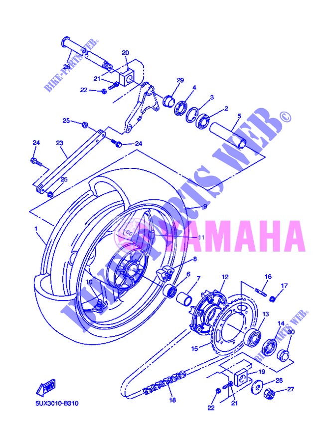 HINTERRAD für Yamaha XJR1300 2013