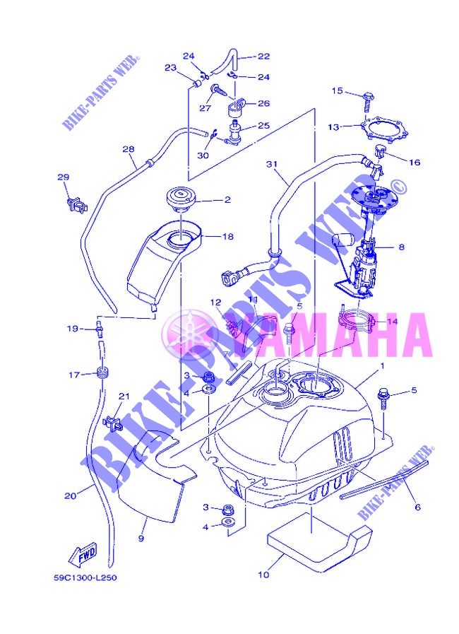 BENZINTANK für Yamaha XP500 2013