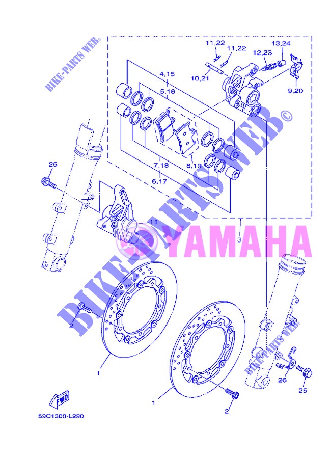 VORDERRAD / BREMSSATTEL für Yamaha XP500 2013