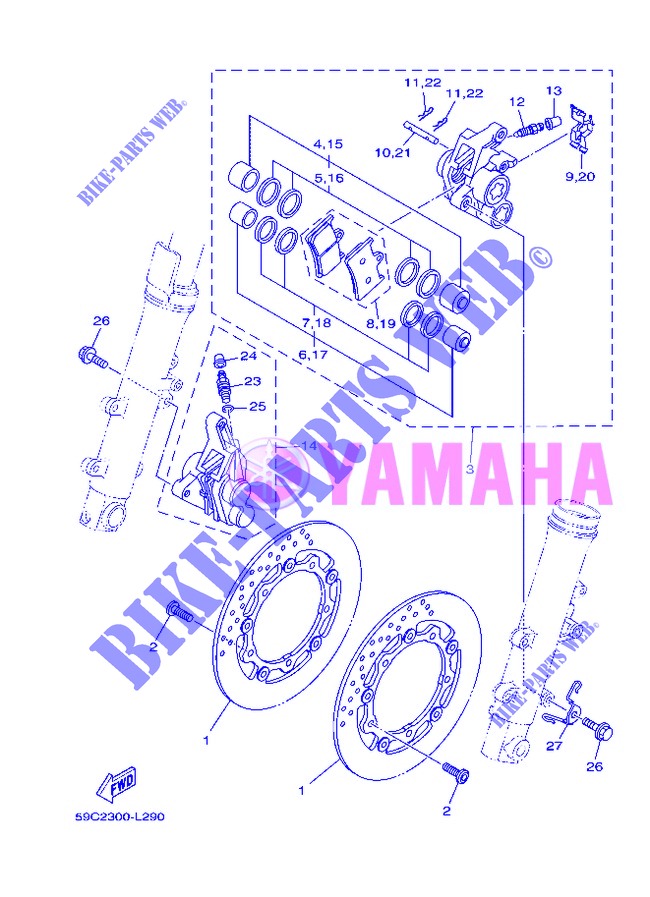 VORDERRAD / BREMSSATTEL für Yamaha XP500A 2013