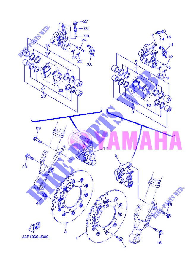 VORDERRAD / BREMSSATTEL für Yamaha XT1200Z 2013