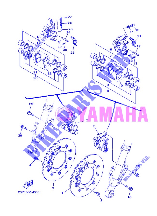 VORDERRAD / BREMSSATTEL für Yamaha XT1200Z 2013
