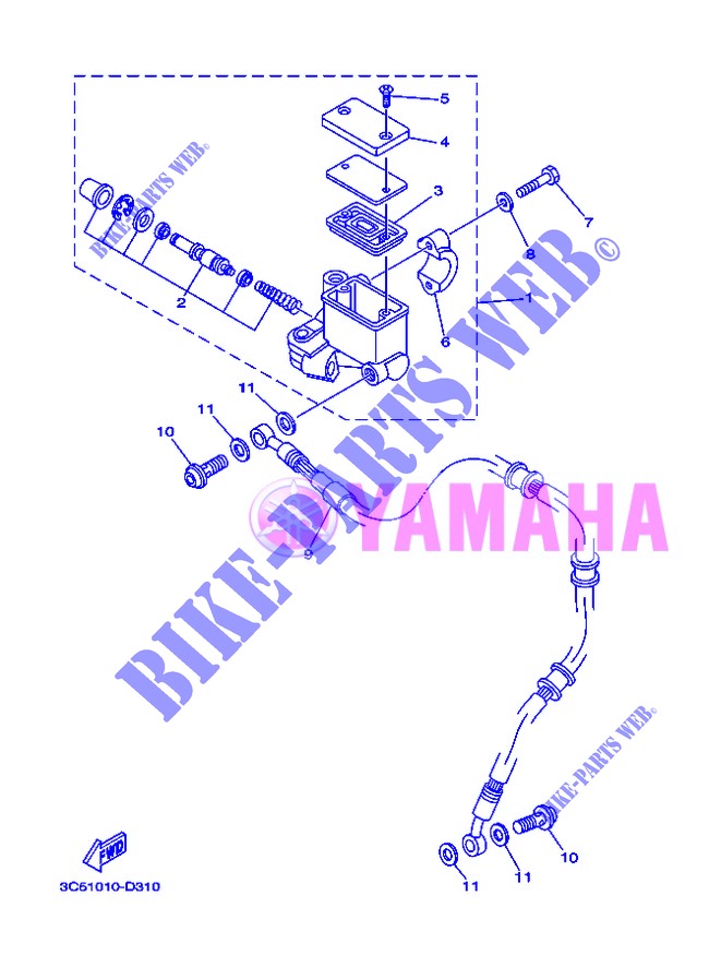 BREMSPUMPE VORNE für Yamaha XT 250 2013