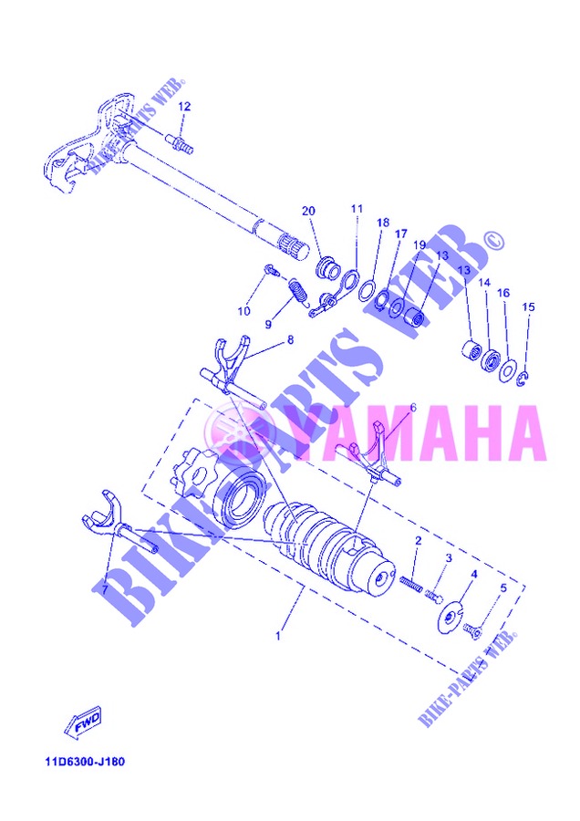 SCHALTWALZE / GABEL für Yamaha XT660Z 2013