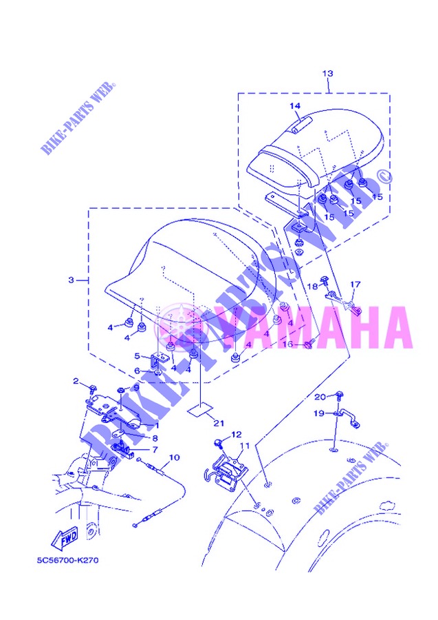 SITZ für Yamaha MIDNIGHT STAR 1900 2013
