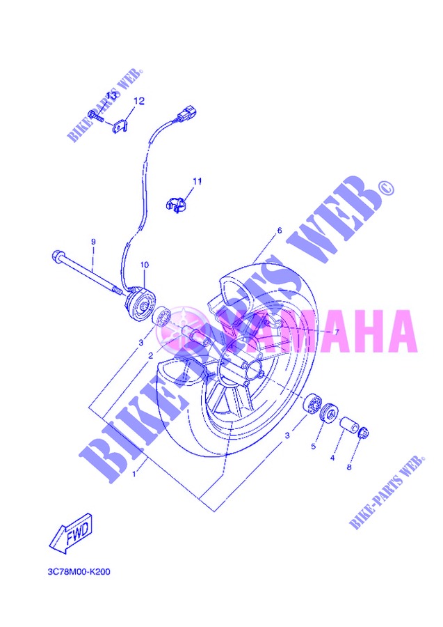 VORDERRAD für Yamaha EW50N 2013