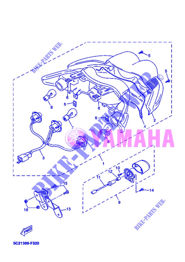RÜCKLICHT für Yamaha YN50E 2013
