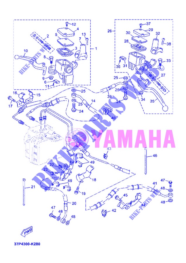 BREMSPUMPE VORNE für Yamaha YP125RA 2013